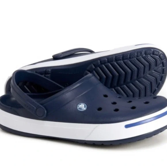 CROCS | Shoes | New Crocs Crocband Ii Mens Navy White Clogs  display picture 1